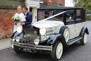 vintage style wedding car